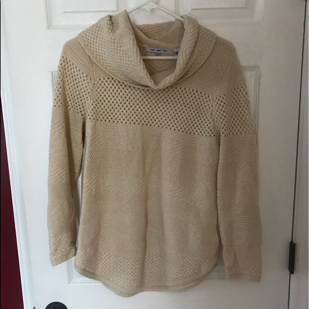 Adorable Cream Cowlneck Sweater